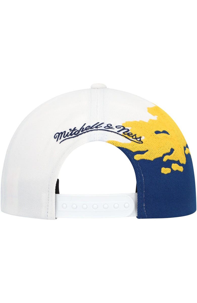 Mitchell & Ness Men's Mitchell & Ness Navy/White Marquette Golden Eagles Paintbrush Snapback Hat, Alternate, color, Navy