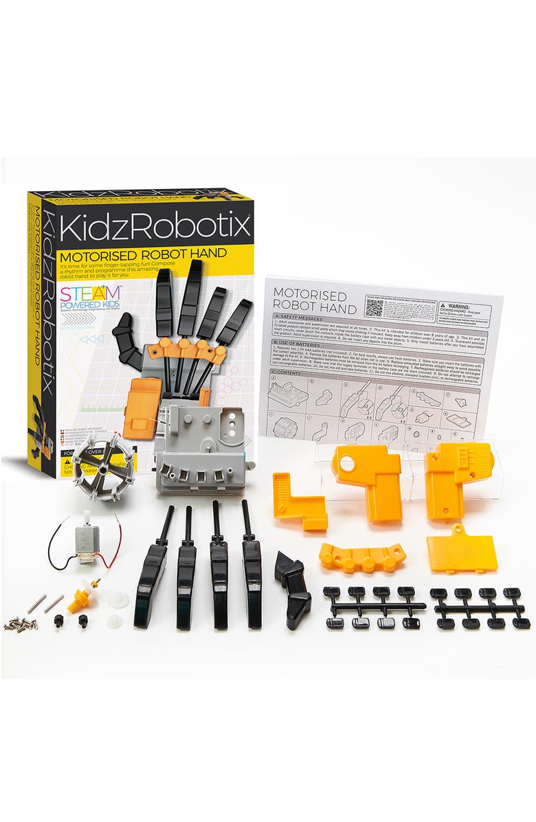 4M KidzRobotix, Motorized Robot Hand DIY Building Science Kit, Kids 8+, Alternate, color, Multicolored