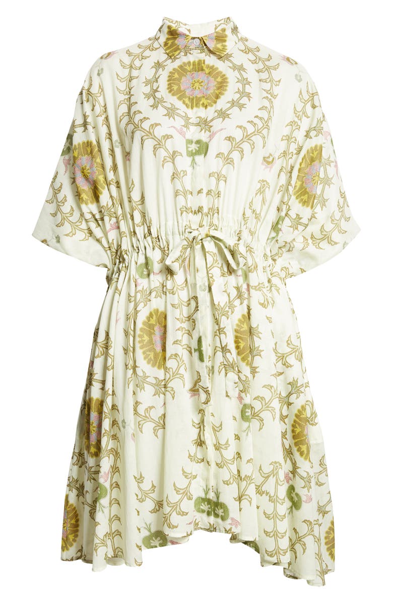 Giambattista Valli Botanical Print Cotton Voile Shirtdress, Alternate, color,