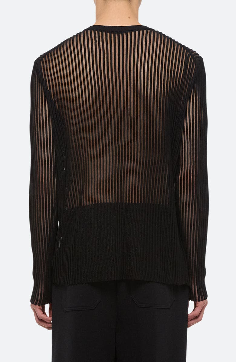 Helmut Lang Sheer Stripe Crewneck T-Shirt, Alternate, color, 