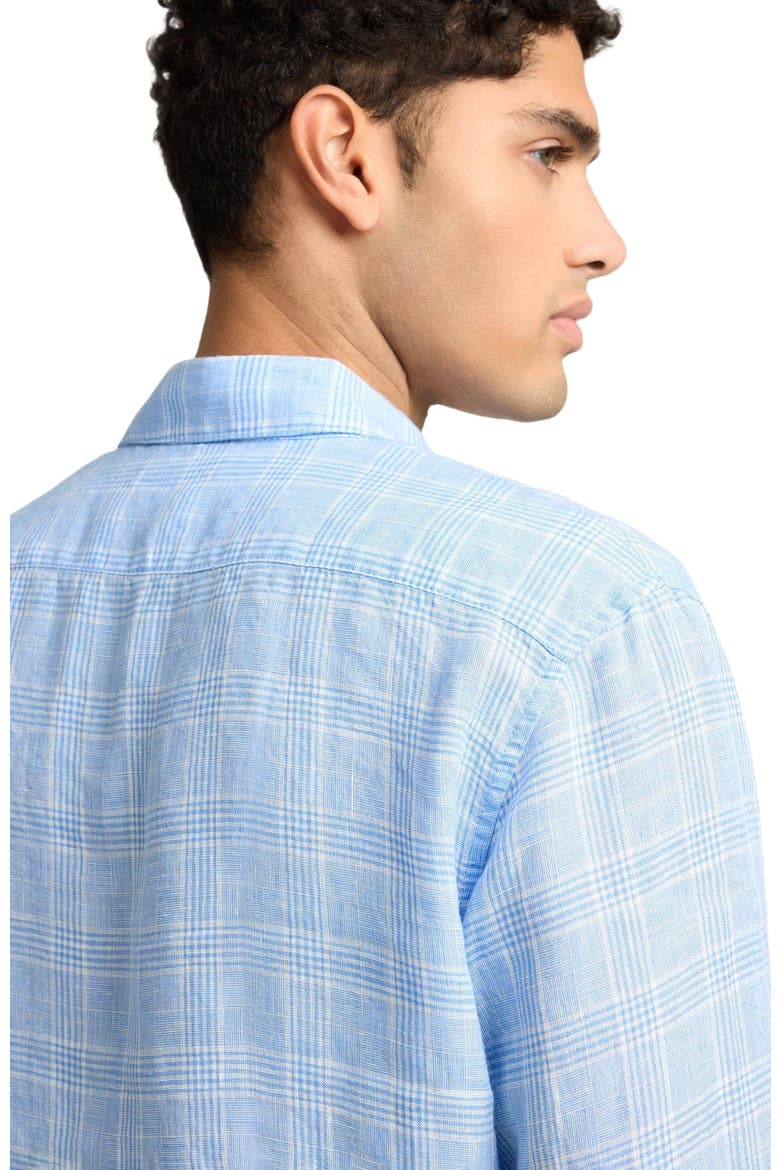 Linen Long Sleeve Shirt, Alternate, color, BLUE MULTI