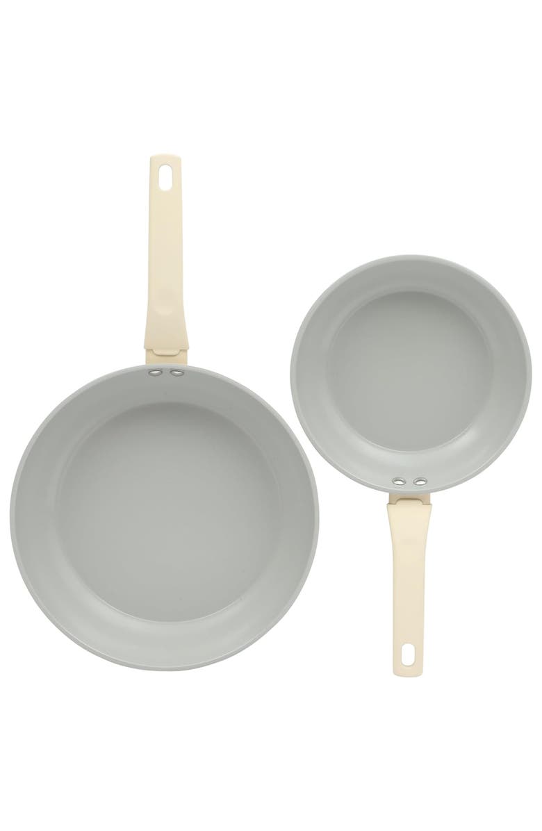 Gibson Home Barnsdall 2 Piece 8 Inch and 10 Inch Nonstick Aluminum Frying Pan Set, Alternate, color, White