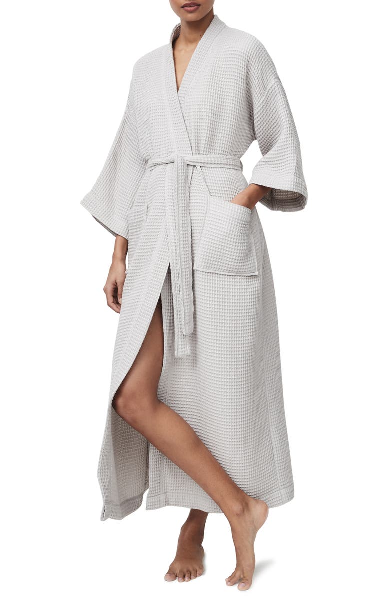 The White Company Long Lightweight Waffle Robe, Main, color,