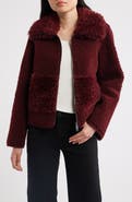 Sam Edelman Zip Front Faux Shearling Jacket