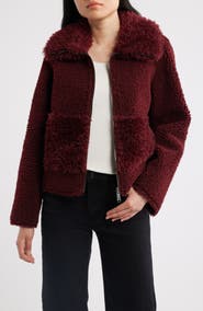 Sam Edelman Zip Front Faux Shearling Jacket