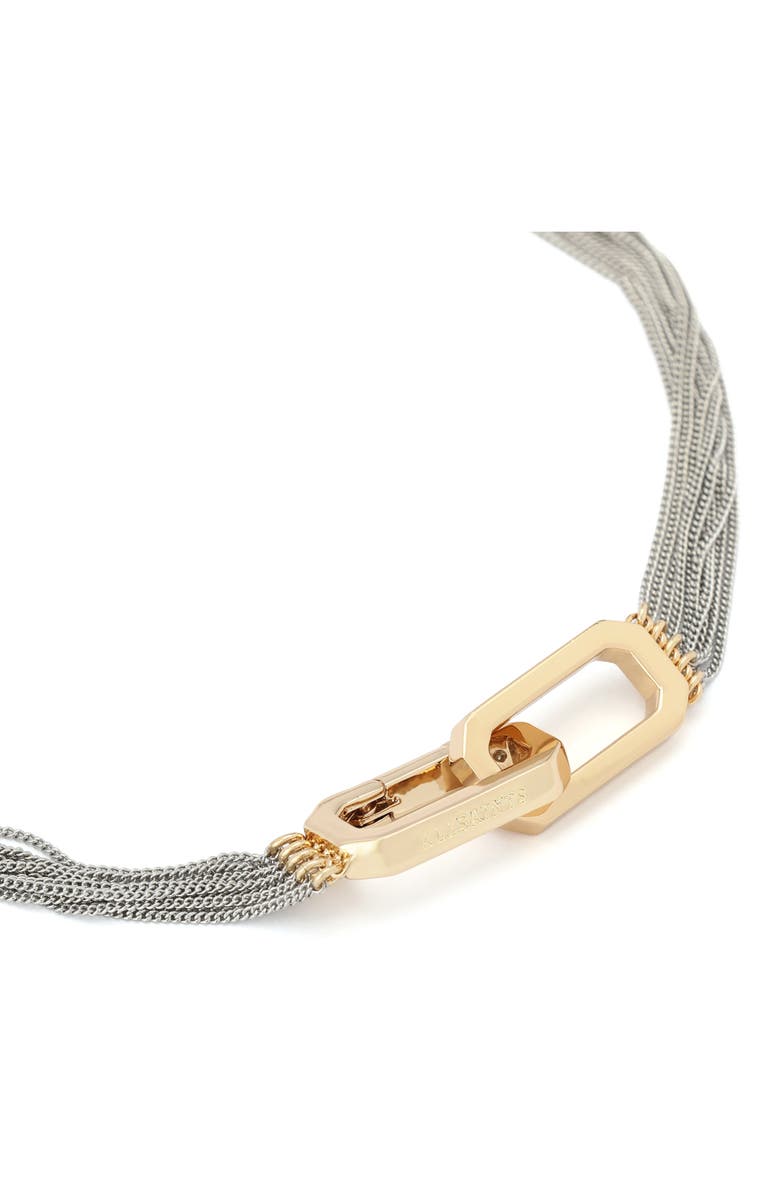 AllSaints Layered Chain Pendant Necklace, Alternate, color,