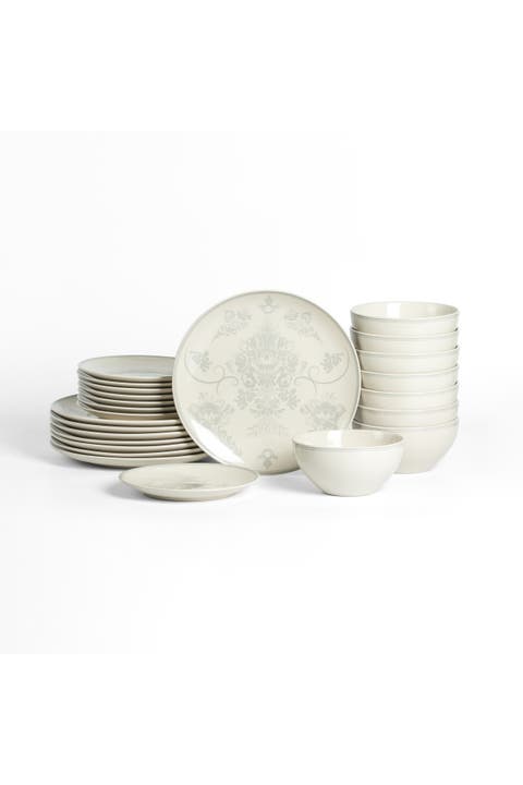Opal Stoneware 24-piece Dinnerware Set