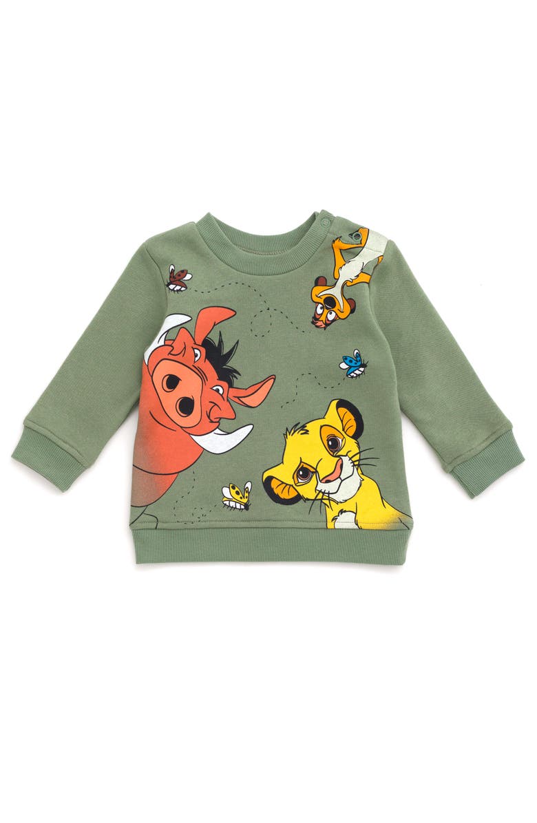 Disney Lion King Fleece Sweatshirt and Pants Set, Alternate, color, Lion King Green