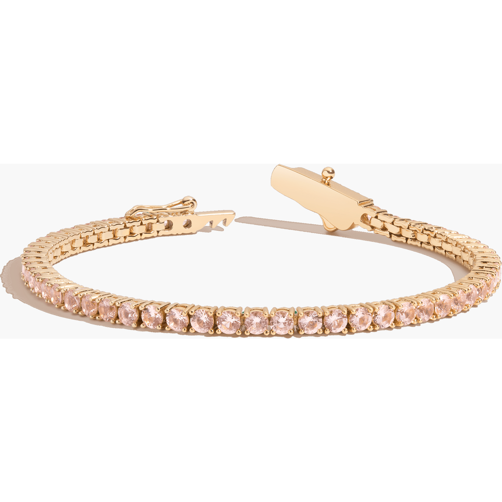 Aurate New York Lab Grown Morganite Tennis Bracelet In Gold