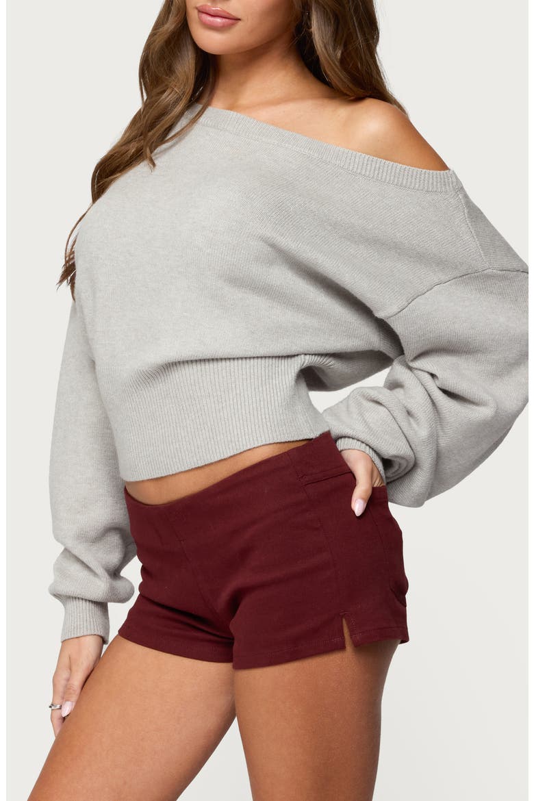 Ravenna One-Shoulder Sweater, Alternate, color, LIGHT-GRAY-MELANGE