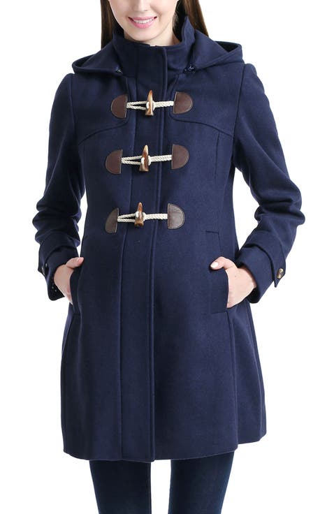 Paisley Maternity Duffle Toggle Wool Coat
