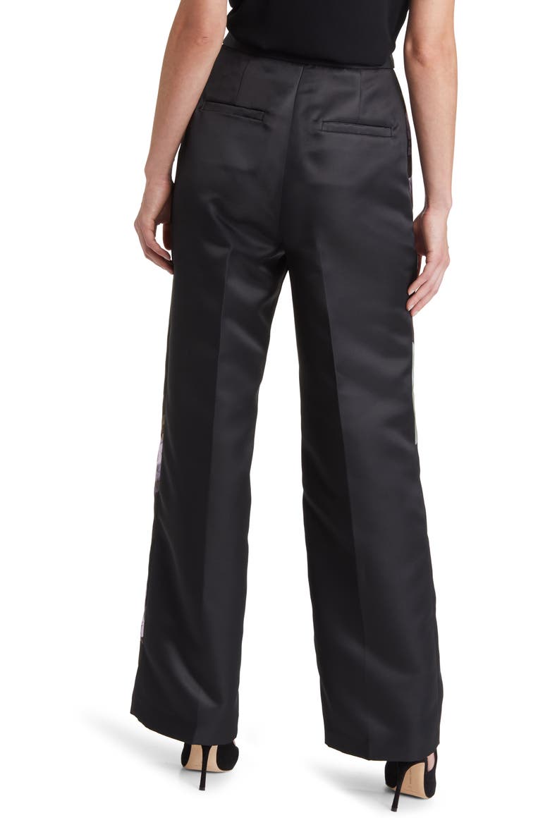 Nayaat Floral High Waist Wide Leg Trousers, Alternate, color, BLACK