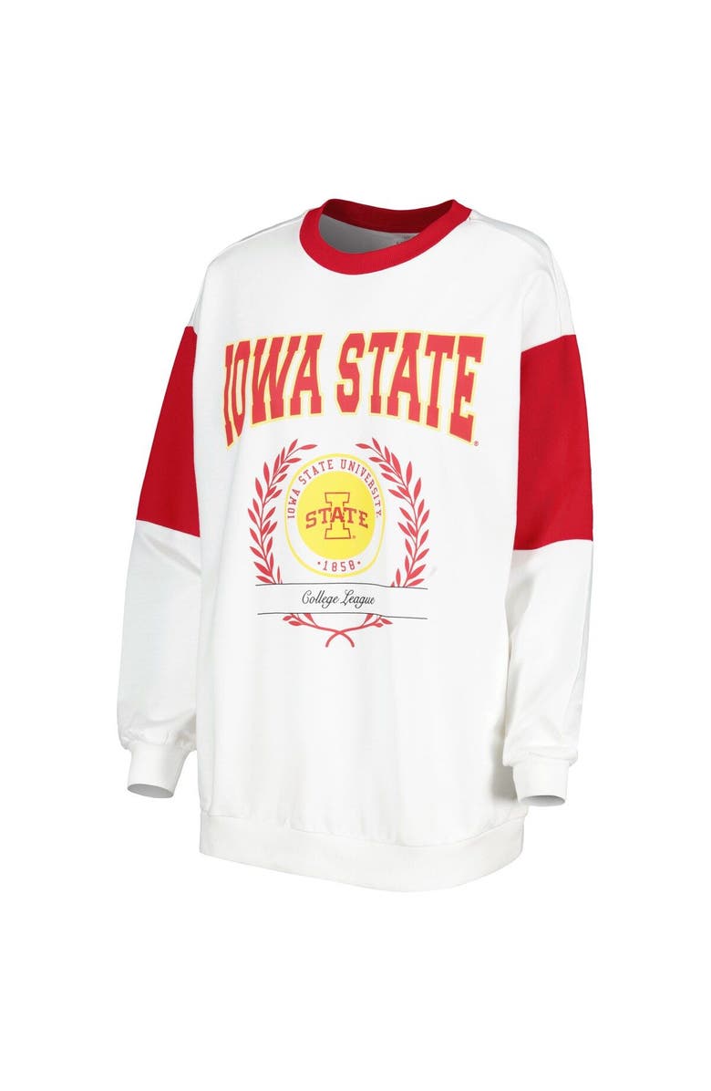 GAMEDAY COUTURE Women's Gameday Couture White Iowa State Cyclones It's A Vibe Dolman Pullover Sweatshirt, Alternate, color, 