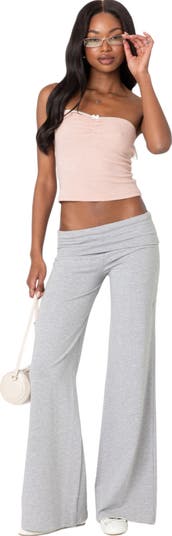 ENFOLD 今期SIDE-TUCK WIDE-PANTS 38 EDIKTED Wide Leg Foldover Pants | Nordstrom