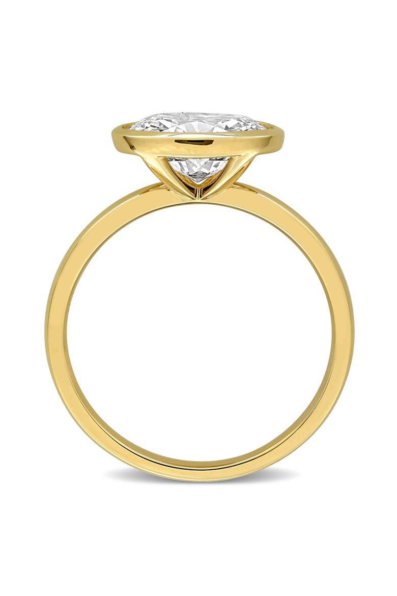 Lab Grown Diamond Oval Solitaire Ring 14k Gold, Alternate, color, Yellow Gold