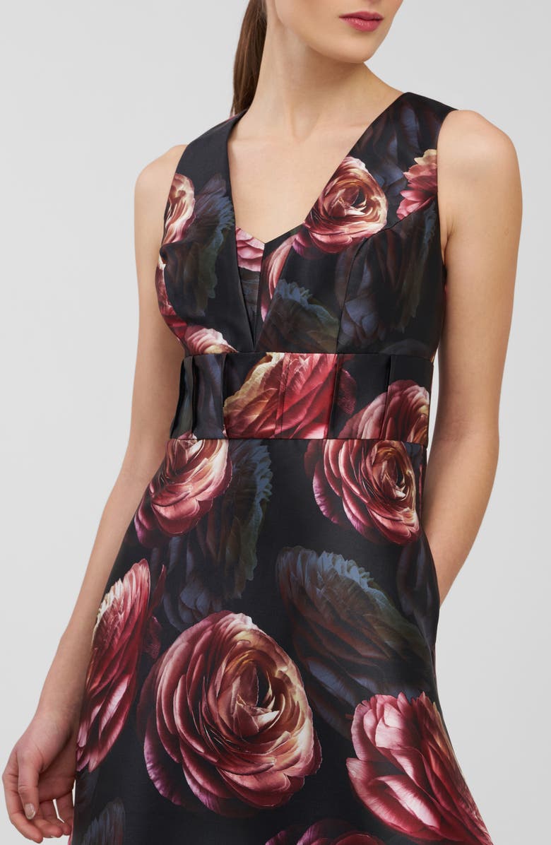 Kay Unger Antonia Fit & Flare Dress, Alternate, color, Primrose/ Onyx