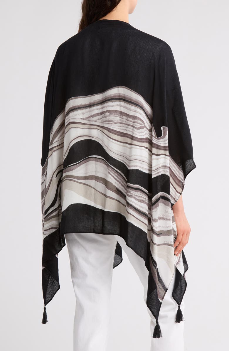 Vince Camuto Wave Stripe Ruana, Alternate, color,