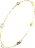 Everlee Multi Shape Bezel Station Bracelet Lab Diamond in 14K Gold