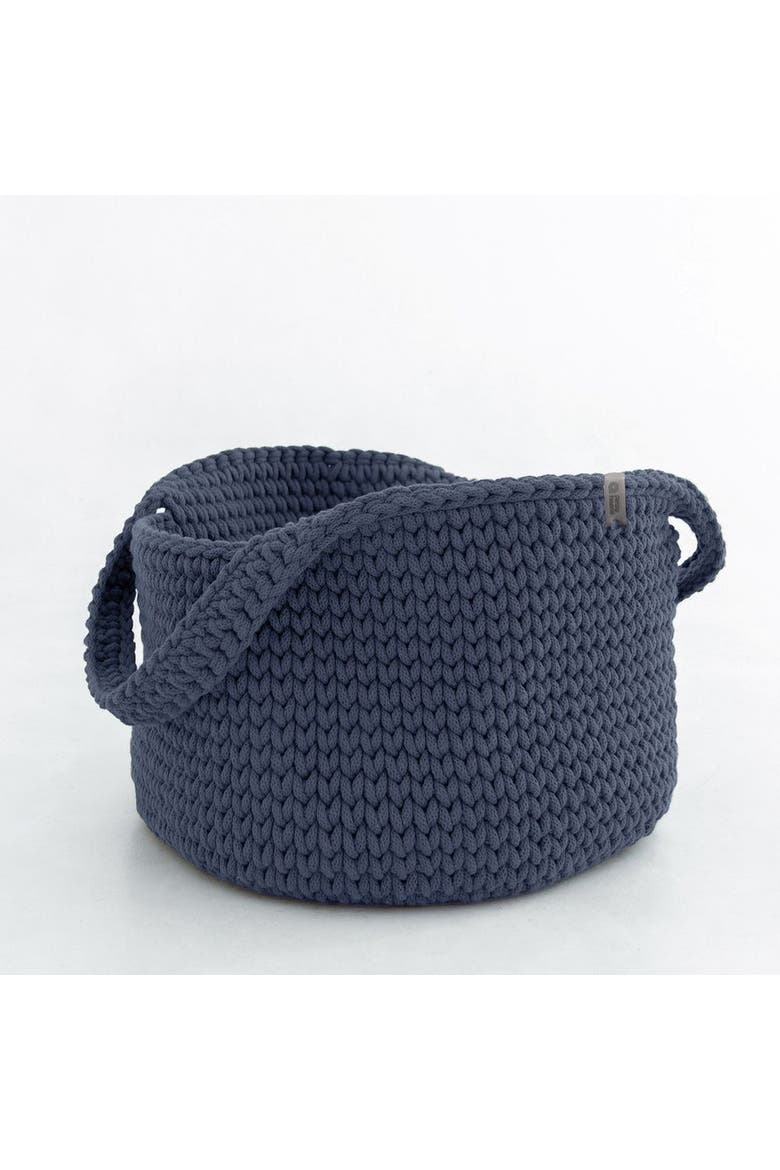 Basket Round with Handles Recycled, Main, color, Jeans