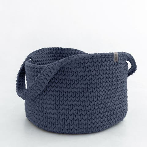 Basket Round with Handles Recycled