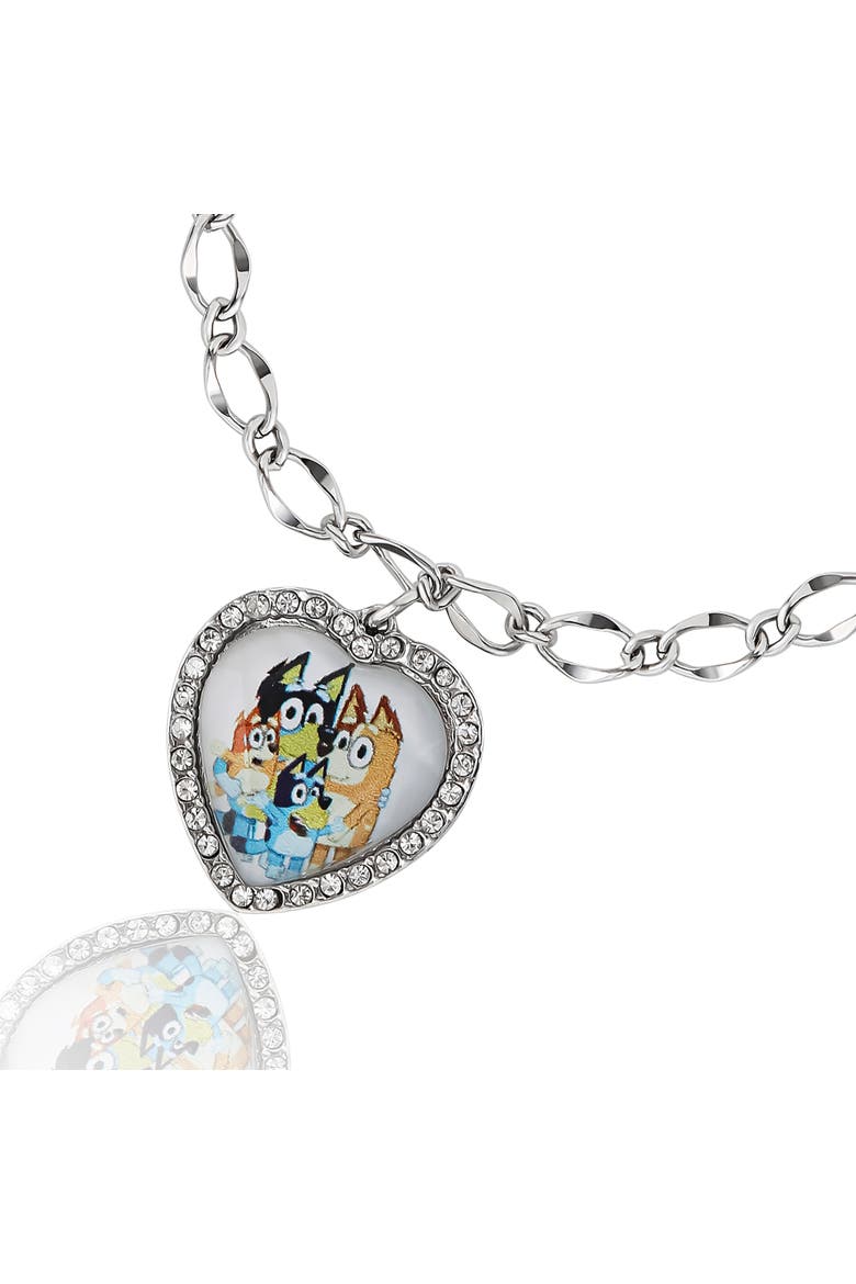 Heart Pendant Chain Bracelet - Silver Tone, Alternate, color, Silver