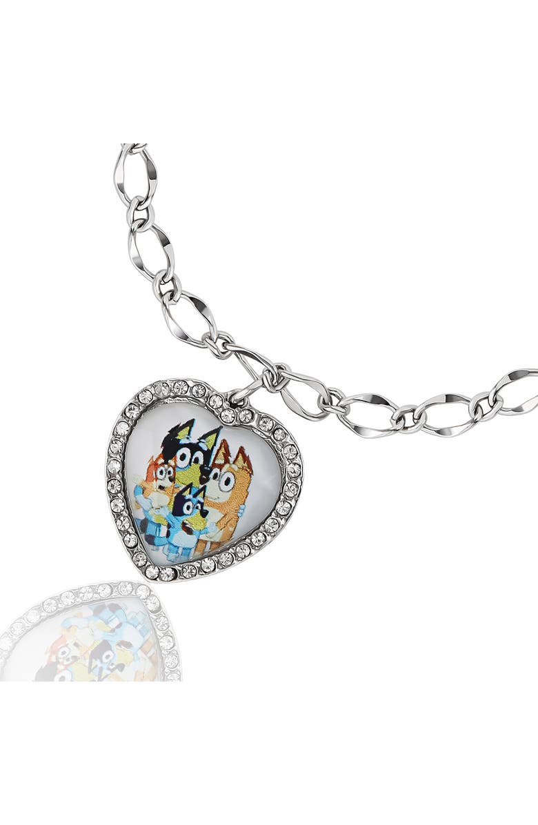 BLUEY Heart Pendant Chain Bracelet - Silver Tone, Alternate, color, Silver
