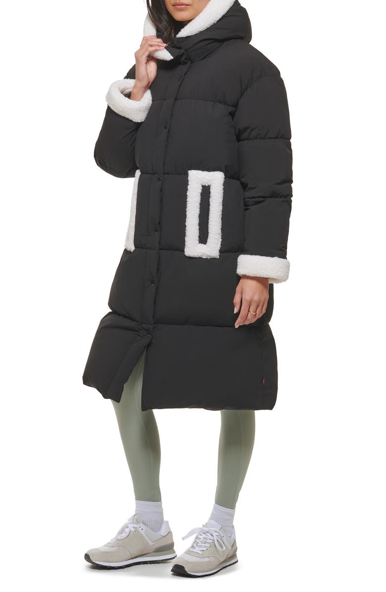 Levi's<sup>®</sup> Faux Shearling Trim Puffer Parka, Alternate, color,