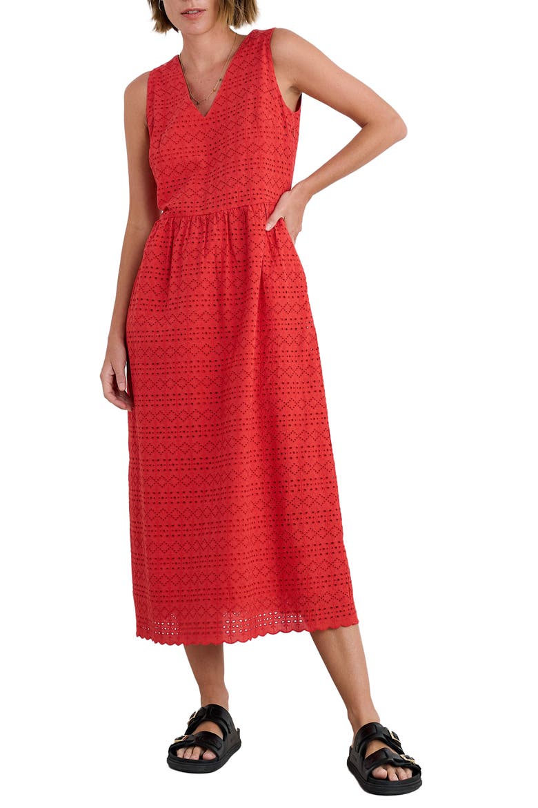 Meadow Saffron Eyelet Embroidered Sleevleess Dress video
