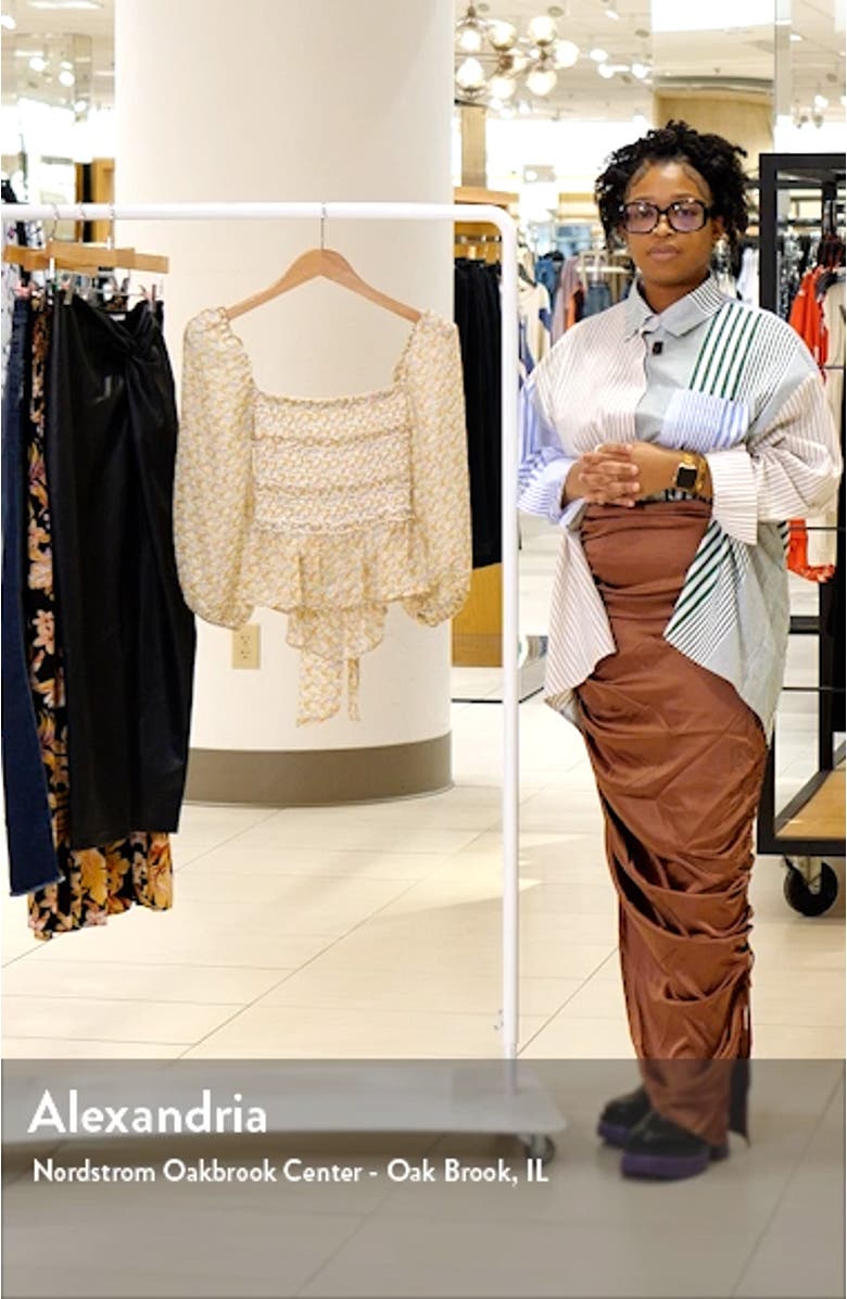 Floral Smocked Peplum Top, sales video thumbnail