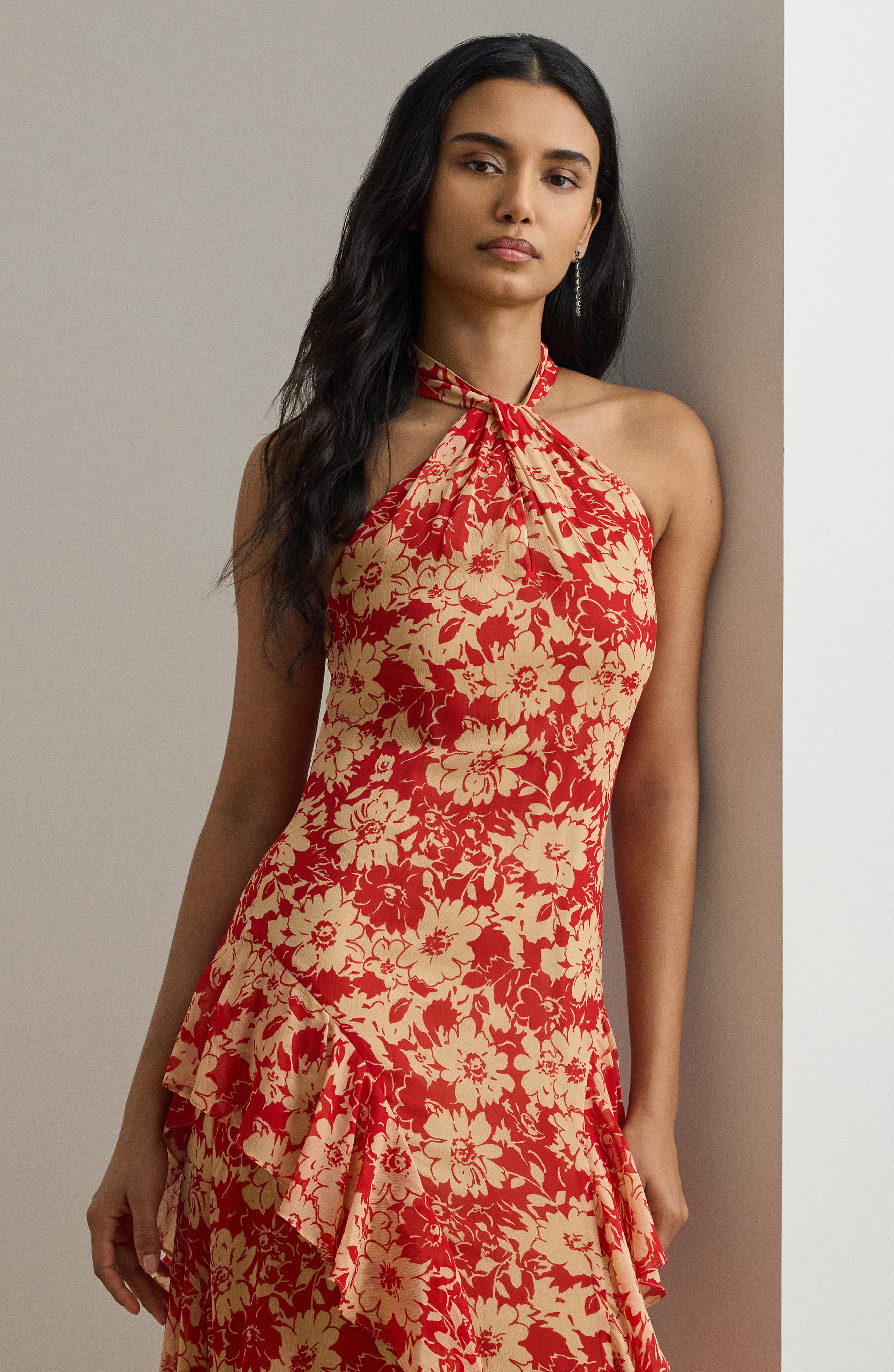 red floral cocktail dress Short Prom Dress Formal Cocktail