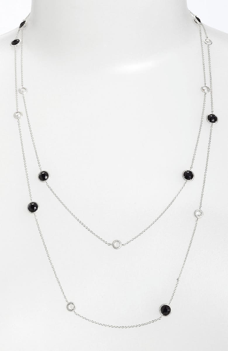 Nadri Long Bezel Station Necklace, Alternate, color, 
