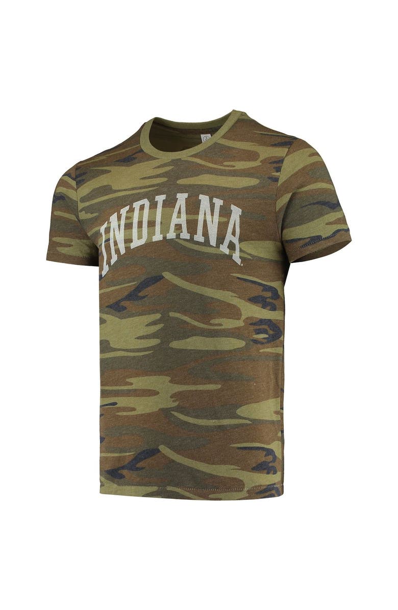 ALTERNATIVE APPAREL Men's Alternative Apparel Camo Indiana Hoosiers Arch Logo Tri-Blend T-Shirt, Alternate, color,