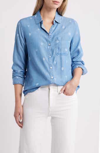 beachlunchlounge Cassie Chambray Button-Up Shirt