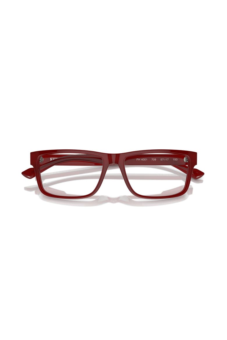 57mm Rectangle optical glasses, Alternate, color, Red