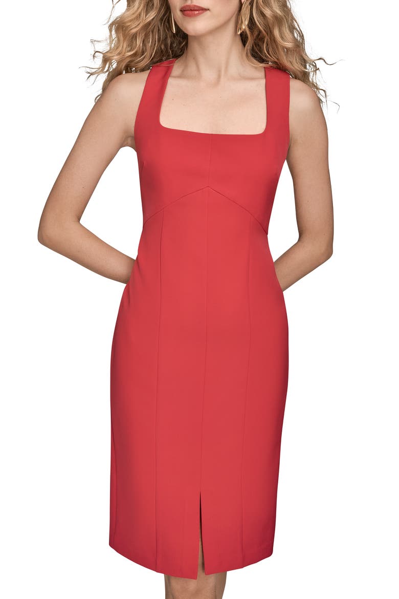 Sleeveless Sheath Dress, Alternate, color, MAGENTA