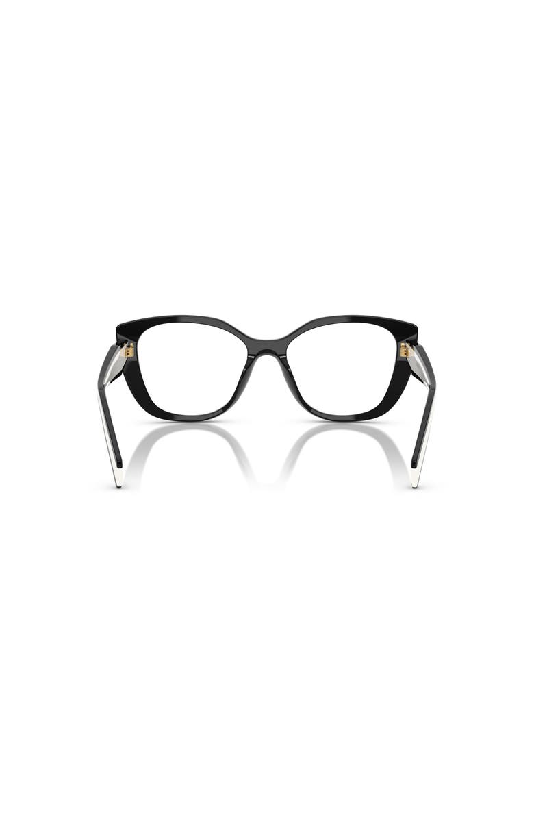 Prada 53mm Cat Eye optical glasses, Alternate, color, Black
