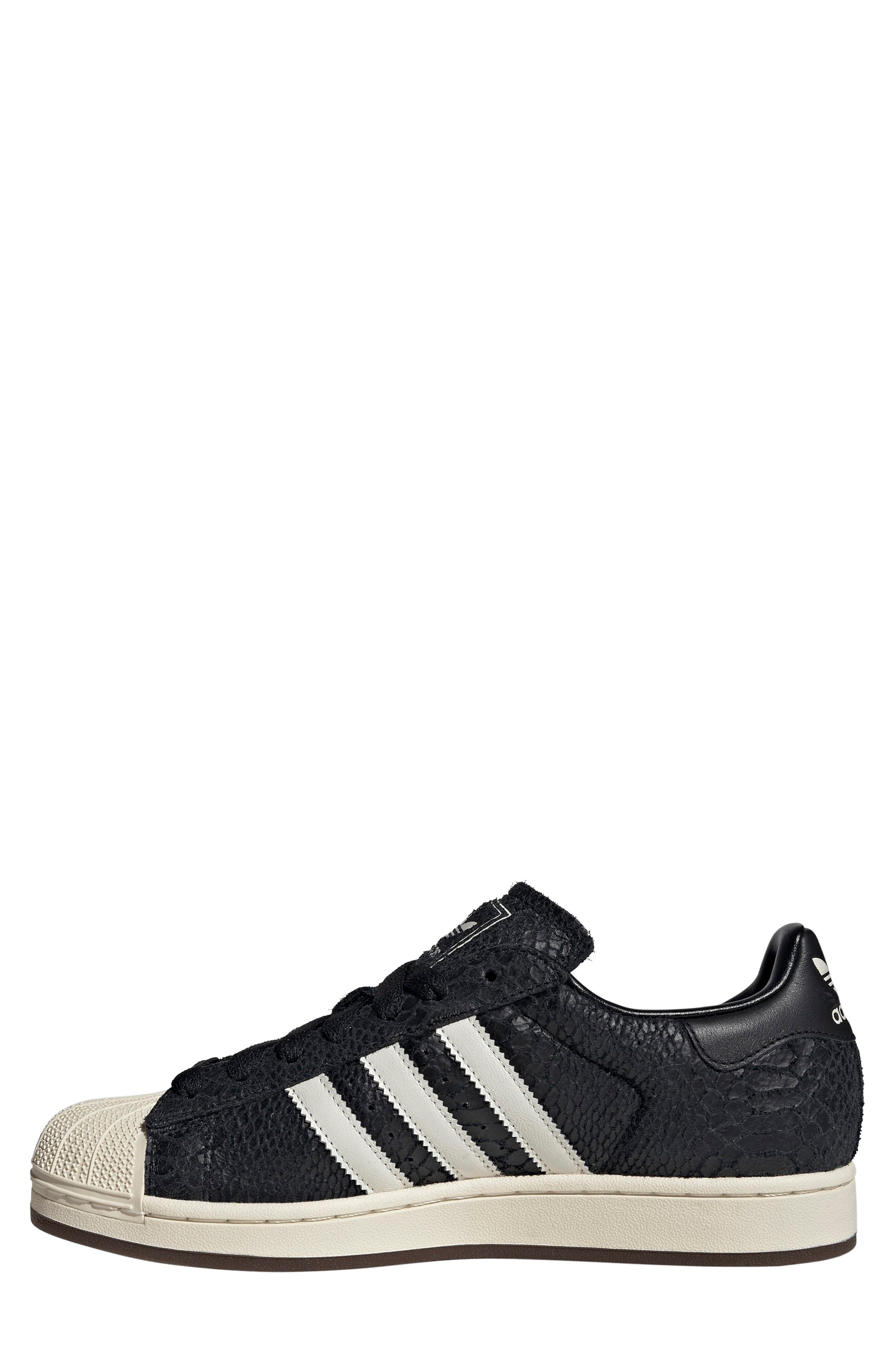 Gender Inclusive Croc Print Superstar II Sneaker, Alternate, color, BLACK/ WHITE/ CREAM WHITE