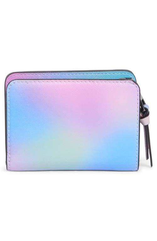 Marc Jacobs The Mini Compact Wallet In Blue Multi