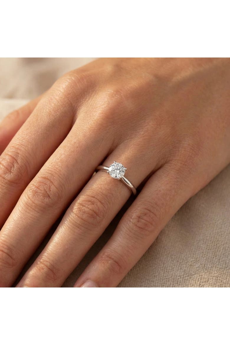 1/2ct Lab Grown Diamond Solitaire Engagement Ring 14k Gold, Alternate, color, 14k White Gold