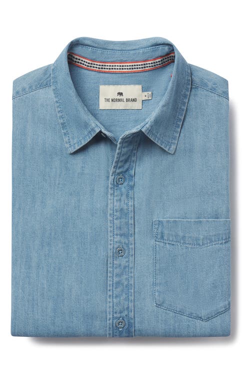 The Normal Brand Denim Button-up Shirt In Light Wash