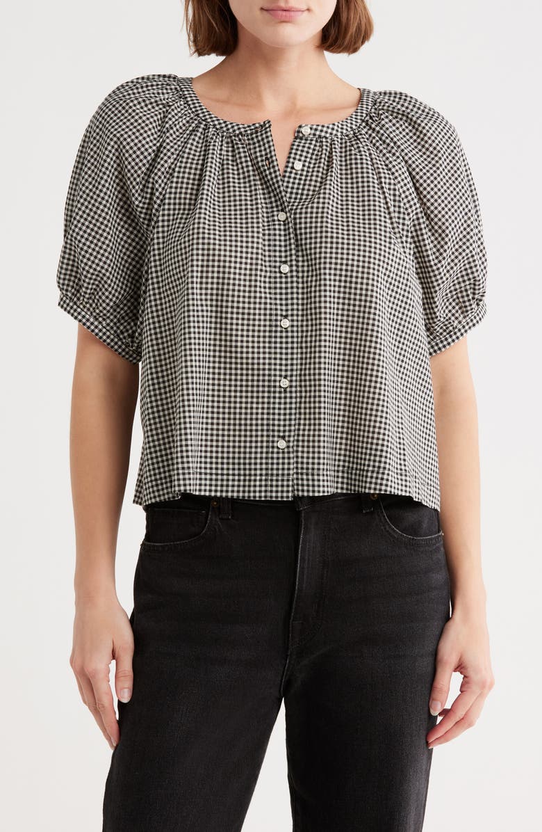 INDUSTRY REPUBLIC CLOTHING Gingham Print Shirt, Main, color, 