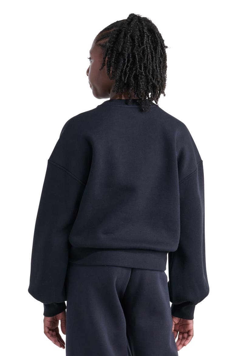 Kids' Trefoil Graphic Sweatshirt, Alternate, color, BLACK