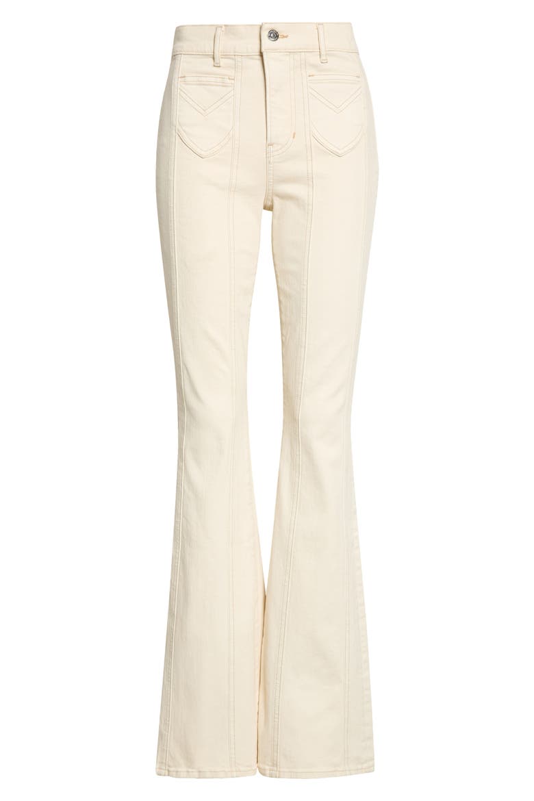 Beverly Skinny Flare Leg Jeans, Alternate, color, ECRU
