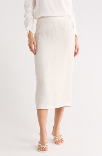 Lafayette 148 New York Pencil Skirt in Chai Metallic at Nordstrom Rack, Size 18
