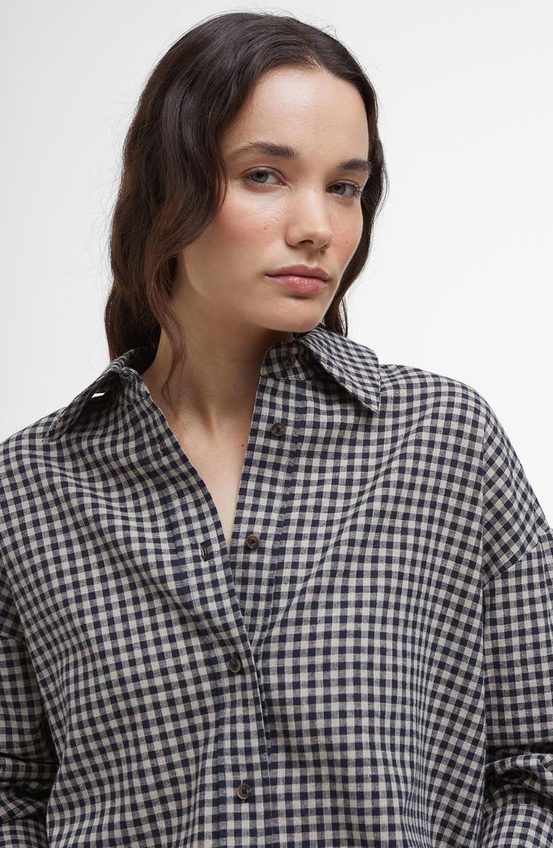 Barbour Adaline Check Cotton & Linen Button-Up Shirt, Alternate, color,