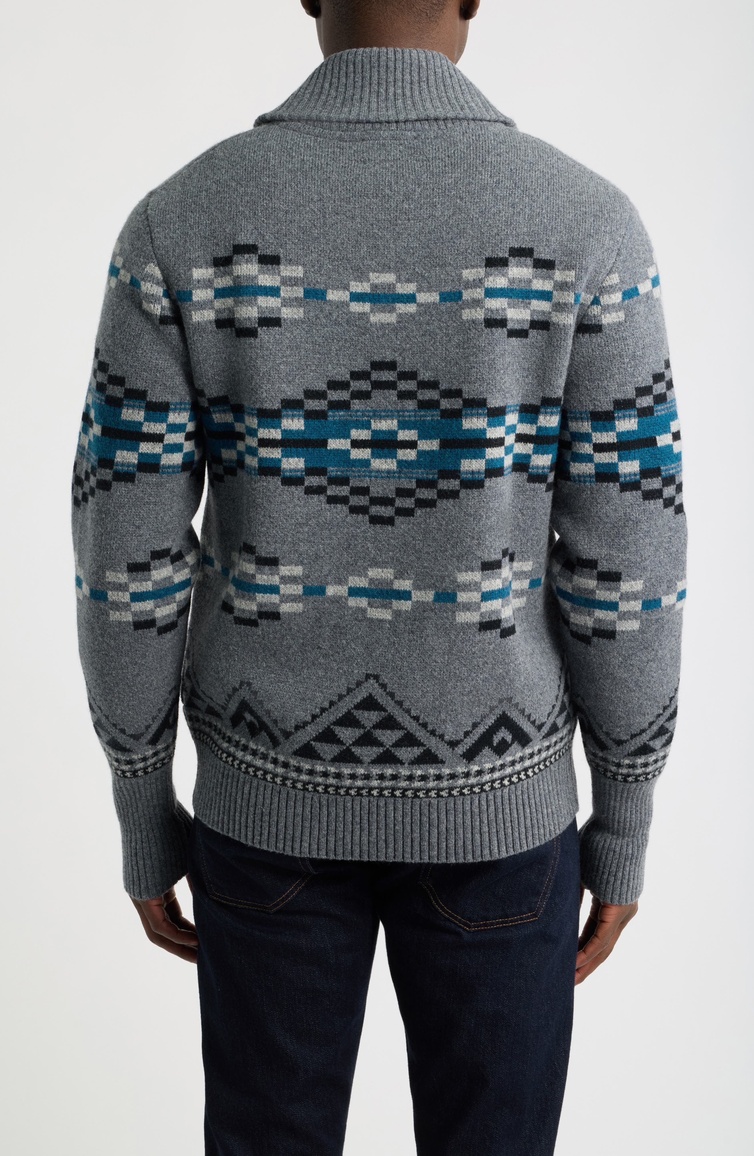 Pendleton Lost Trail Lambswool Zip Cardigan (Men) | Nordstrom
