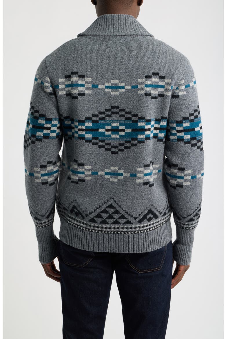 Lost Trail Lambswool Zip Cardigan, Alternate, color, LOST TRAIL CHARCOAL
