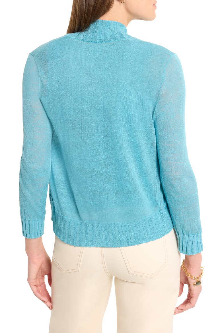 Linen Blend Bolero Cardigan, Alternate, color, BLUE RIVERIA