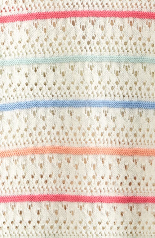 Tucker + Tate Kids' Stripe Open Stitch Cotton Cardigan In Multi