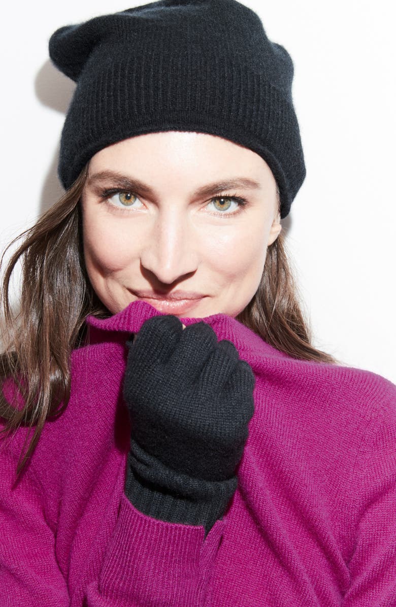 Halogen<sup>®</sup> Fingerless Cashmere Gloves, Alternate, color, 